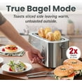thumbnail image 4 of Tostadora de 4 rebanadas con ranuras largas ECT4123, ranuras extra anchas de 1,5" y 5,1" de profundidad, funciones para bagels, descongelar y cancelar, 6 configuraciones de tostado, se adapta a, 4 of 8