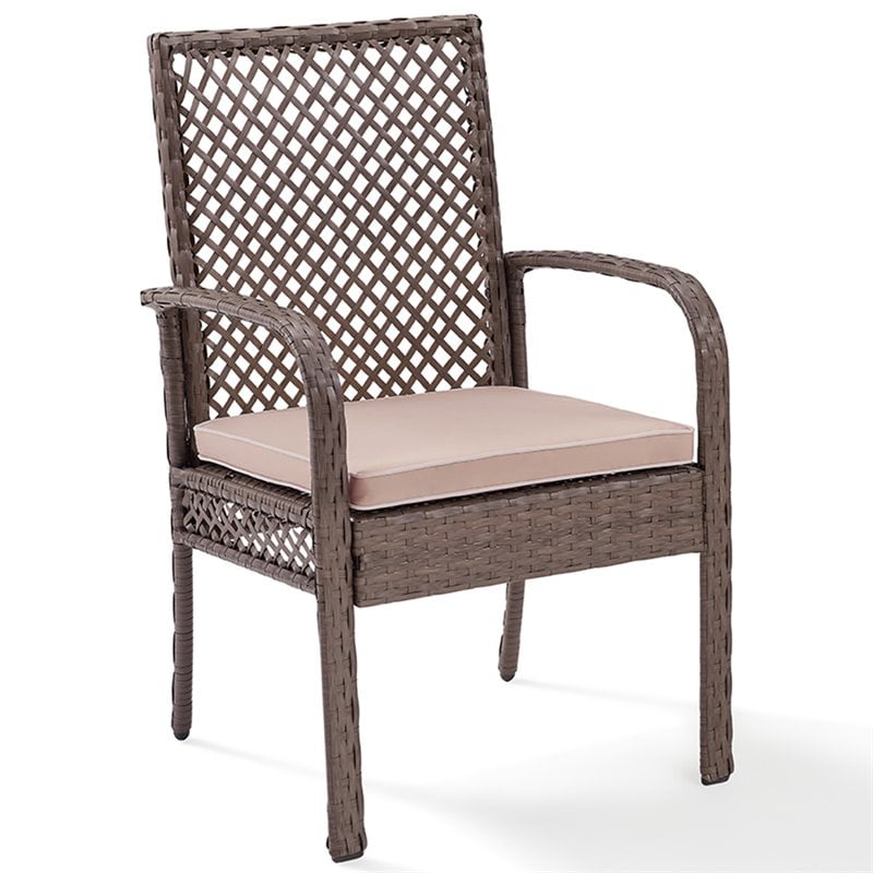 Crosley Tribeca Wicker Dining Chair In Driftwood