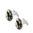 thumbnail image 2 of Crow Stylish Stainless Steel Cufflinks Set for Dress Shirts - for Formal Events, 2 of 6