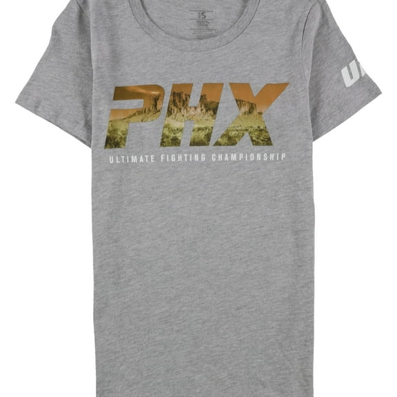 UFC Womens PHX Graphic T-Shirt, Grey, Large