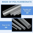 thumbnail image 4 of Uxcell 10 Pack Clear Plastic Rigid Tubing 9mm ID x 10mm OD, Round Polycarbonate Tubes for Aquarium Water Pipe, 4 of 7