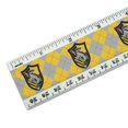 thumbnail image 2 of Harry Potter Hufflepuff Plaid Sigil 12 Inch Standard and Metric Plastic Ruler, 2 of 4