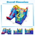 thumbnail image 3 of Gymax Inflatable Bounce House 4-in-1 Kids Bouncer w/ Long Slide Jumping Area Climbing Wall Basketball Hoop Indoor Outdoor(with 750W Blower), 3 of 9