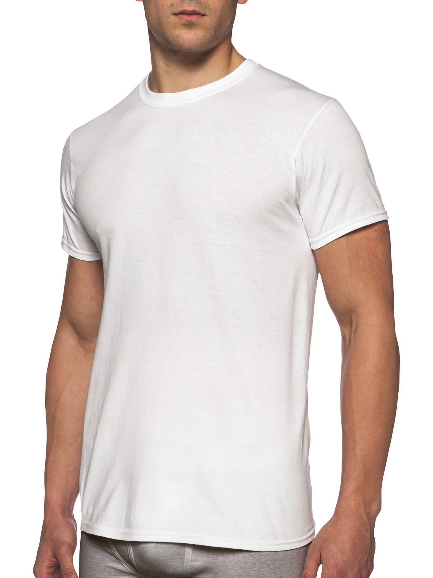 Gildan - Gildan Big Mens Short Sleeve Crew White T-Shirt, 5-Pack, Size ...