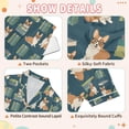 thumbnail image 4 of FORMRS Niños Short Sleeve Top and Pants Pajama Set Unisex Satin 2-Piece Sleepwear, Sizes 5-6Y, Blue Cartoon Dog Pattern, 4 of 8