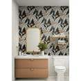 thumbnail image 5 of Stacy Garcia Home  Birds of Paradise Peel and Stick Wallpaper 20.5 in. W x 18 ft. L - Onyx & Metallic Copper, 5 of 7
