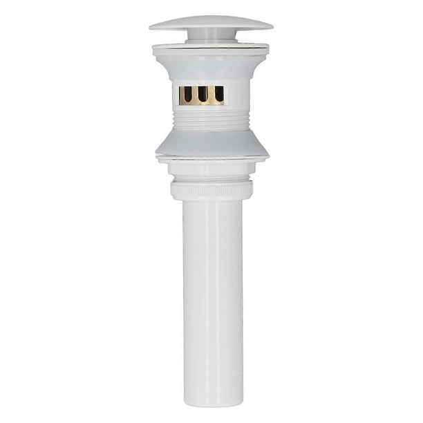 Pop-up Drain Stopper, Bouncing Press, Deodorizing, Bathroom Sink Drain for Home, White with Hole