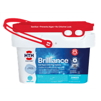 HTH Brilliance Cal Hypo Chlorine Tablets for Swimming Pools, Chlorine Pool Chemicals, 4.75lb