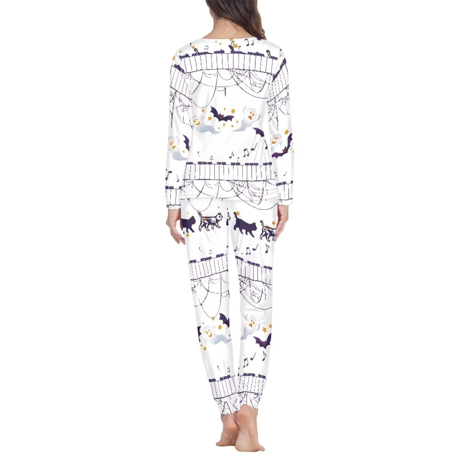 Naanle Pajama Pants Halloween Black Cats Witch Boo Soft Drawstring Yoga  Lounge & Sleep PJ Bottom(XS-XL) at  Women's Clothing store