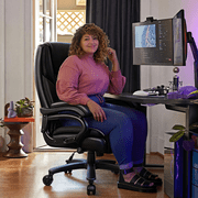 Waleaf Heavy Duty Big and Tall Office Chair 500lbs with Adjustable Lumbar Support,High Back Office Chair for Adults