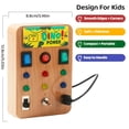 thumbnail image 4 of Children's Montessori LED Light Busy Board Simulation Switch Power Board Busy Light Button Puzzle Early Education Learning Toy, 4 of 7