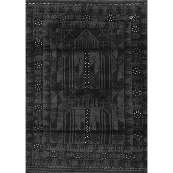 Ahgly Company Indoor Rectangle Persian Gray Traditional Area Rugs, 3' x 5'