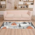 thumbnail image 2 of Yayeee Hallway Runner Rug 2'x6' Non Slip Machine Washable with Rubber Backing, Orange Cartoon Houses, 2 of 8