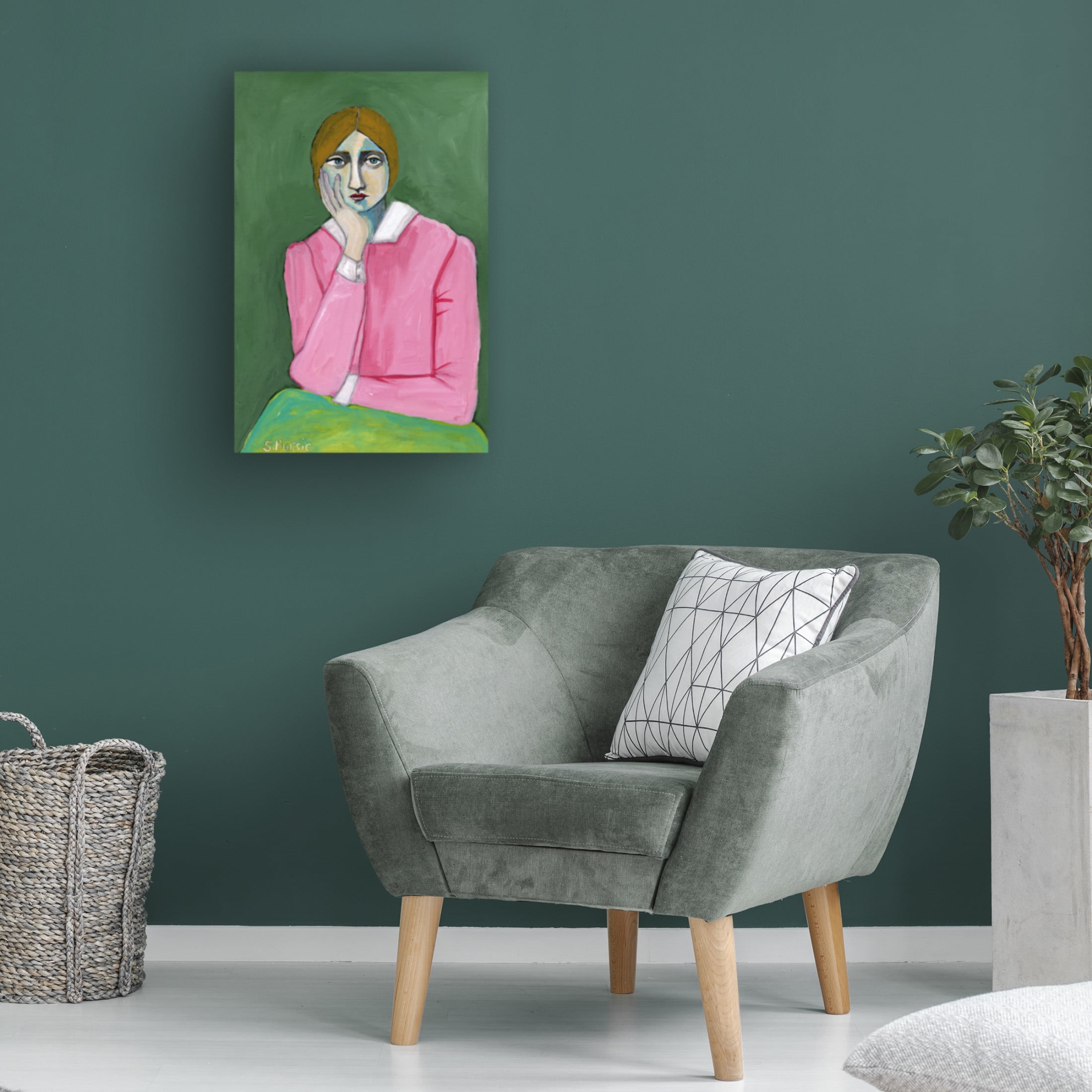 Trademark Fine Art Sharyn Bursic Vintage Lady in pink Canvas Wall Art