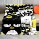 thumbnail image 4 of Manta de franela negra Sanrio Bad Badtz Maru Keroppi de 6 tamaños, manta para sofá, manta para el almuerzo, periféricos de anime, regalo, 4 of 5