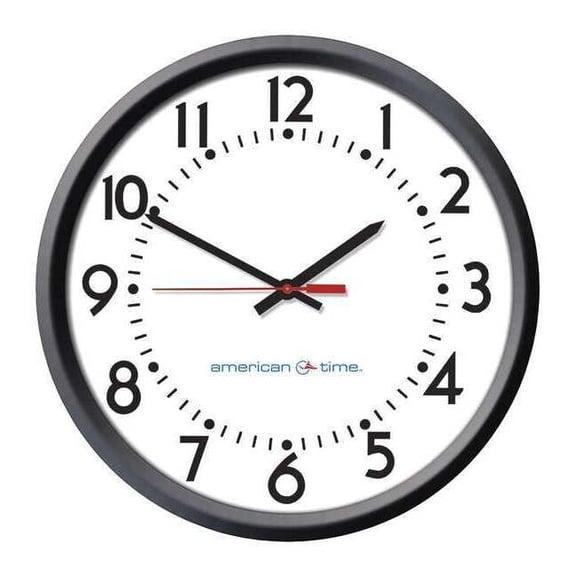 American Time Clock,Plastic Case,Analog,13-1/4" W,24V U54BABA304