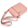 thumbnail image 1 of Typpkmm Women Mini Crossbody Bag, Black Faux Leather Shoulder Purse, Zip Closure Handbag for Daily Errands, Pink B, 1 of 7