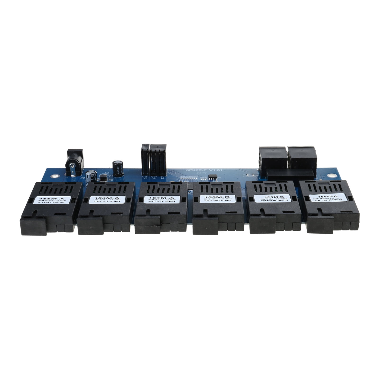 ROCKROK Fast Ethernet 10/100M Ethernet Switches Fiber 6 Port 20KM 2 Fast Erhetnet Fiber Optical Switches