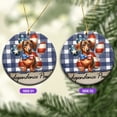 thumbnail image 2 of Patriotic Dachshund 4th of July Independence Paws Ceramic Round Ornament Wiener Dog Lover Gifts Idea Home Tree Decor - 02010, 2 of 5
