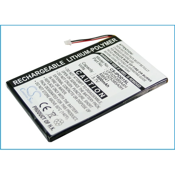 Replacement Battery for Apple 2nd Generation,iPOD 1st,PN:P325385A4H,1600mAh