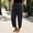 A1 Black, variant on Casual Linen Pants for Women Harem Pants Barrel Trousers Loose Fit Capris Pants High Waisted Drawstring Straight Leg Pants Elastic Waist Trousers With Pockets Lounge Pants for Women Beach