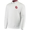 thumbnail image 2 of Men's Colosseum White Oklahoma Sooners Tortugas Logo Quarter-Zip Jacket, 2 of 4