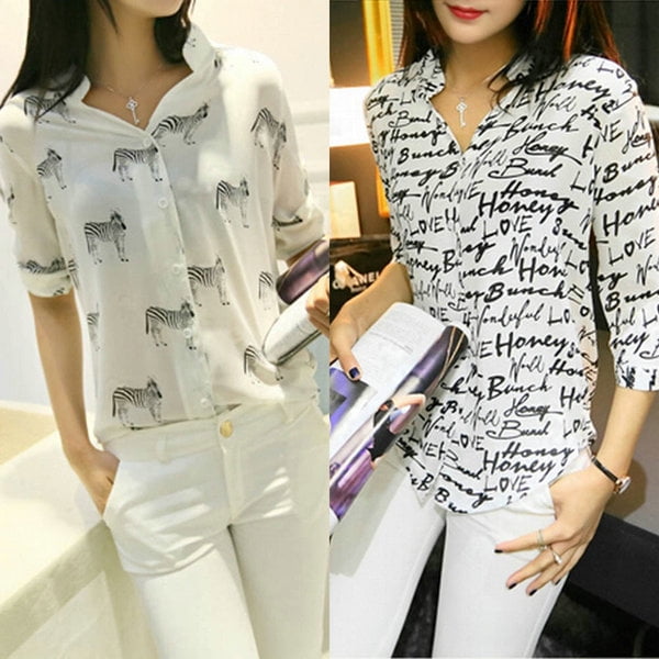 Womens zebra print shirt Clearance