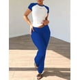 thumbnail image 3 of Summer Two Piece Outfits for Women Casual Sweat Sets Royal Blue M, 3 of 4
