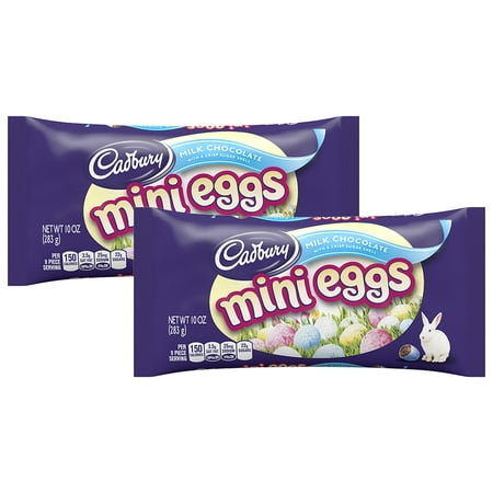 (2 Pack) Cadbury Mini Eggs Easter Candy, 10 (Best Price Chocolate Easter Eggs)