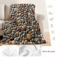 thumbnail image 5 of Colorful Stones Blanket Soft Cozy Warm Throw Blanket for Couch, Plush Fuzzy Flannel Fleece Blankets for Sofa, Farmhouse Stones Modern Art Bed Blankets Lightweight Gifts for Women, 50"x60", 5 of 9