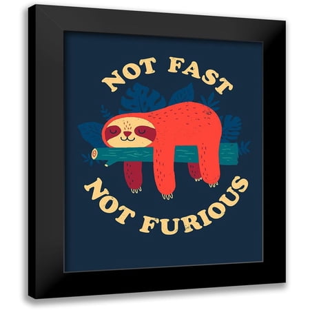 Buxton Michael 12×14 Black Modern Framed Museum Art Print Titled – Not Fast Not Furious