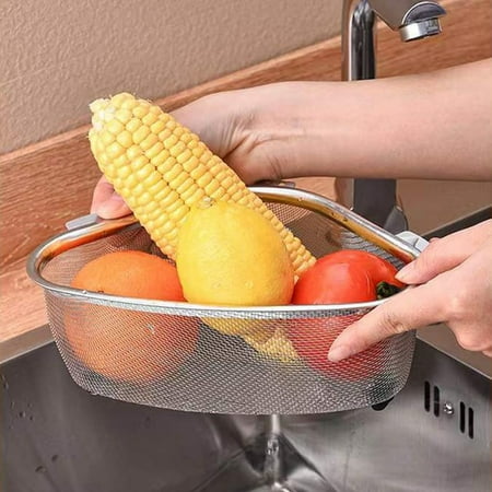 

MEIDELI Drain Basket Drain Welding Buckle Durable Stainless Steel Drain Basket