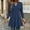 Navy, variant on Womens Long Sleeve Ribbed Knit Tunic Sweaters V Neck Button Swing Blouse Fall Lightweight Textured Tops