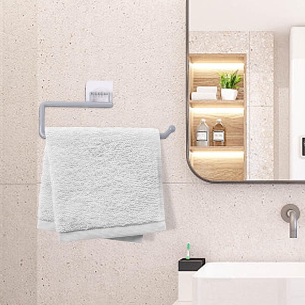 Portarrollos de papel higiénico, colgador de papel montado en pared, organizador, estante, dispensador de toallas, portarrollos de papel higiénico, Gris Macarena Colgador de rollos de papel tisú