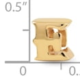 thumbnail image 2 of Beautiful Sterling Silver Gold-plated Reflections Letter E Bead, 2 of 2