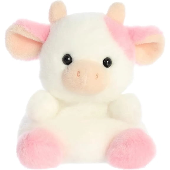 Aurora® Adorable Palm Pals™ Belle Strawberry Cow™ Stuffed Animal - Pocket-Sized Play - Collectable Fun - Pink 5 Inches