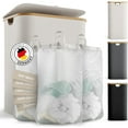 thumbnail image 7 of AYAOQIANG 160L Laundry Hamper with Lid,Collapsible Laundry Baskets with 3 Removable Liners Portable Dirty Clothes Hamper for Bathroom, Bedroom, Toys Storage White, 7 of 7