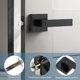 thumbnail image 4 of 2 Piezas Manija de Puerta de Privacidad para Puerta de Baño con Cerradura, Chapas para Puertas Interiores sin Llave (Negro Mate), 4 of 4