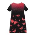 thumbnail image 4 of QIPOPIQ Robe d'Été pour Fille Art Van Gogh Impression 3D Col Rond Manches Courtes T-Shirt Robe Évasée Liquidation, 4 of 4