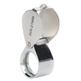 thumbnail image 3 of Identifying Jewelry Portable Jewelers Magnifier, 49g Mini Glass Magnifier, Stainless Steel Frame Checking Jewelry for Tabulating Silver, 3 of 7