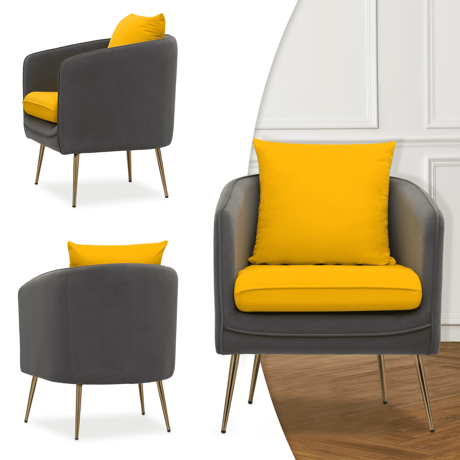 Yellow discount armchair argos