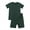 Dark green, variant on ATAIKU 12M-6Y Toddler Bamboo Pajamas Set, Baby Boy Solid Pjs Kids Girl Solid Snug Fit 2Pcs Short Sleeve Sleepwear
