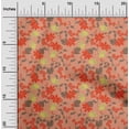 thumbnail image 2 of oneOone Rayon Dark Peach Fabric Tropical Leaf Sewing Craft Projects Fabric Prints By Yard 56 Inch Wide, 2 of 5