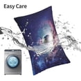 thumbnail image 6 of Yiaed Planets Stars And Galaxies Print Brushed Microfiber Envelope Pillowcases, Standard,Envelope Closure Pillow Cases(No pillow core)-16"x24", 6 of 6