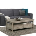 thumbnail image 2 of WyndenHall  Norfolk Wood Transitional Coffee Table - 48 Inches wide Distressed Grey Stained,Lacquer, 2 of 5