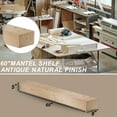 thumbnail image 2 of Handcrafted Wood 60 in. Paint Solid Pine Wood Cap-Shelf Mantel Clear Varnished Natural Wood, 2 of 7