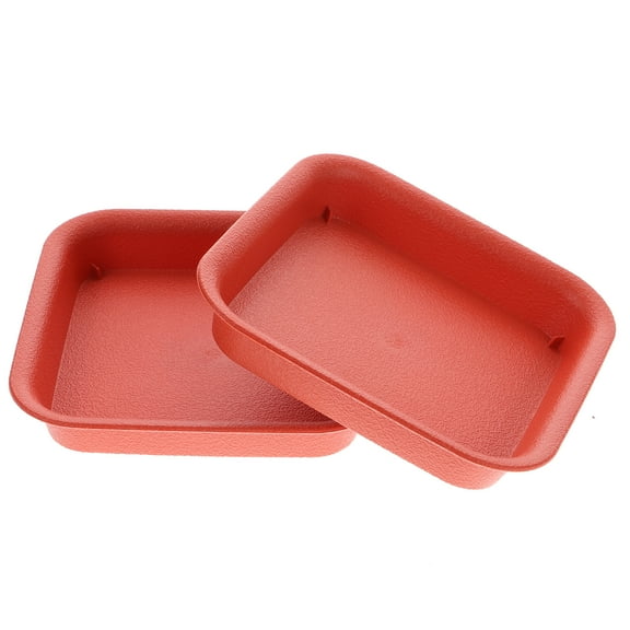2pcs Saucers Square Saucer Drainage Trays Pot Holders for Indoor Outdoor Brown