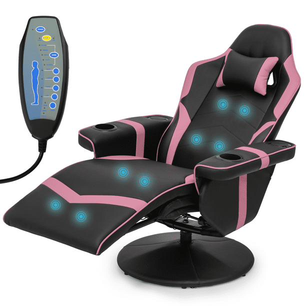 MoNiBloom Video Gaming Chair with Massage and Remote, Racing Gaming