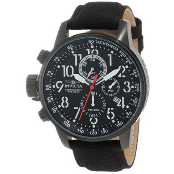 Invicta  Force Lefty Black Dial Quartz Chrono Black Rifle Watch