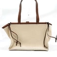thumbnail image 2 of Pre-Owned LOEWE Cushion Tote Small Bag Anagram Ivory x Brown Canvas (Good), 2 of 7